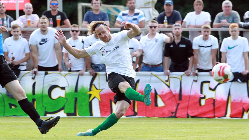 Die Anhänger der SG Mosbach/Radheim hoffen auch gegen Seckmauern auf Tore von Marvin Bernhard. (Foto: Eyßen) Am Sonntag Topspiel Mosbach/Radheim gegen Seckmauern