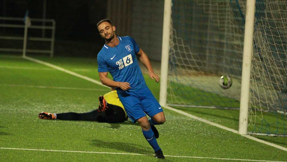 Arian Sahitolli durfte mit dem SV Münster in Lengfeld zu einmal jubeln. (Foto: Eyßen) Münsterer Serie endet in Lengfeld