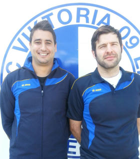 Marcel Hausmann (links) und Thomas Weiland bilden das neue Trainerteam. Neues Trainerduo für die Viktoria