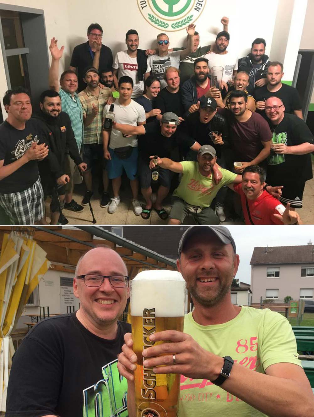 Mit dem zweiten Platz in der C-Liga sicherte sich die TG Ober-Roden den direkten Wiederaufstieg in die B-Liga. Am Sonntag war die Freude bei Trainer Andreas Kafier und seiner Mannschaft groß. (Fotos: TG) Gundernhausen gerettet / TG Ober-Roden steigt auf